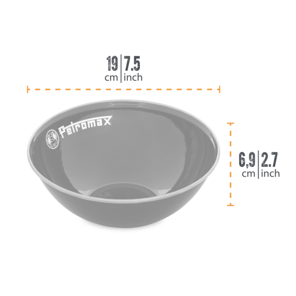 Petromax Enamel Bowls black 2 pieces (1 liter)