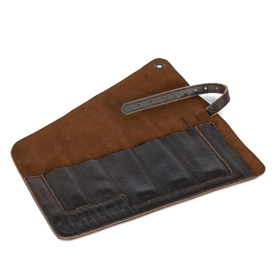 Leather cutlery bag