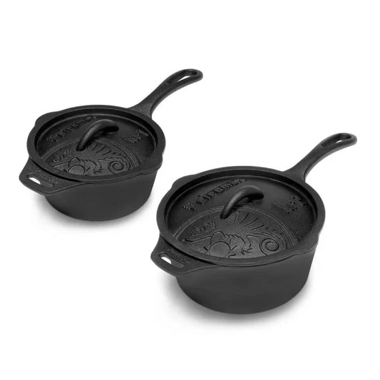 Cast Iron Saucepan with Lid 1L