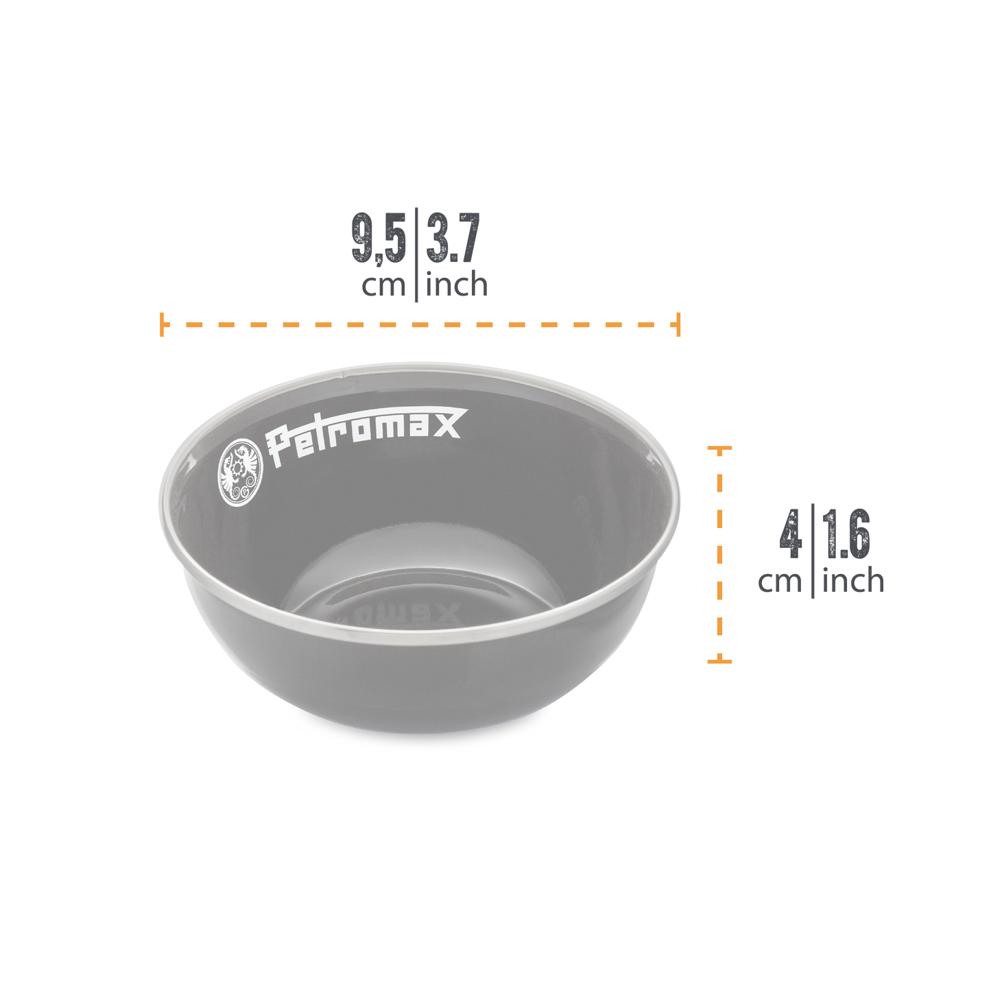 Petromax Enamel Bowls black 2 pieces (160 mL)