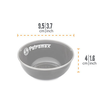 Petromax Enamel Bowls black 2 pieces (160 mL)