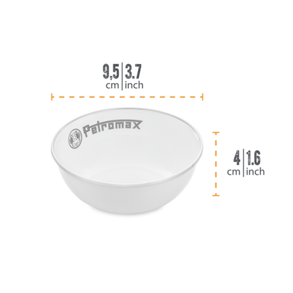 Petromax Enamel Bowls white 2 pieces (160 mL)