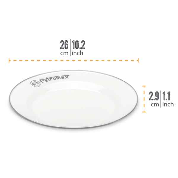 Petromax Enamel Plates white 2 pieces (26 cm)