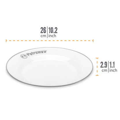 Petromax Enamel Plates white 2 pieces (26 cm)