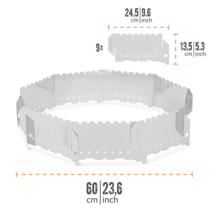 Wind break for fire bowls and pits